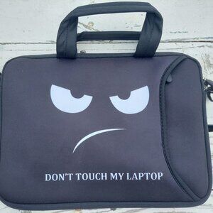 Black Laptop or Tablet Sleeve - Fun Design + Strap Included!